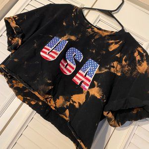 Bleached & Cropped Tee USA